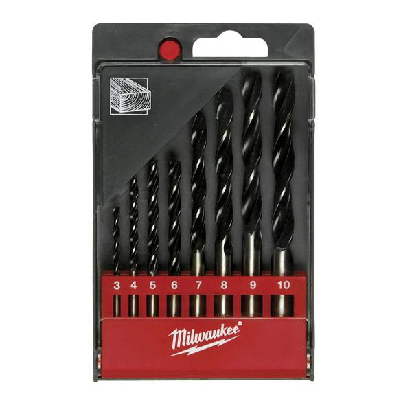 MILWAUKEE HOLZBOHRER-BOHRER-SET 8-tlg. 3-4-5-6-7-8-9-10mm