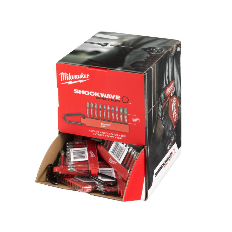 MILWAUKEE IMPACT BIT SET 10-teilig + Karabiner