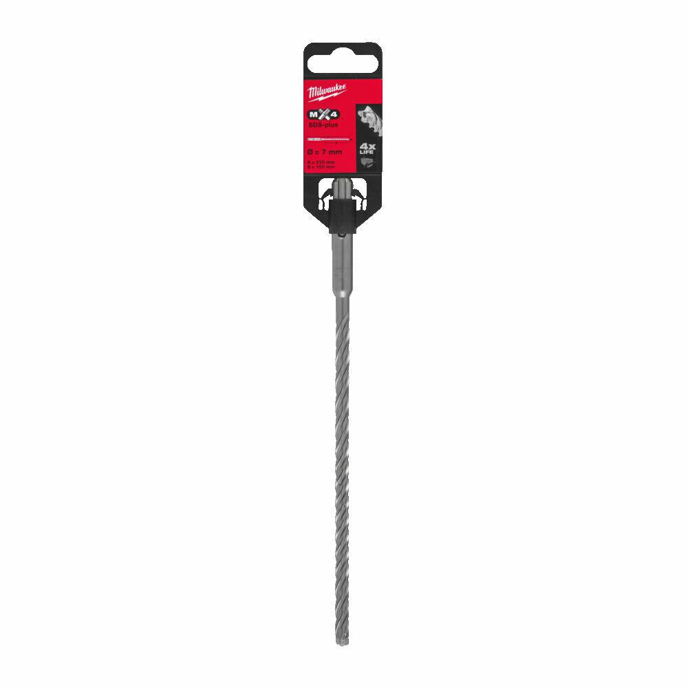 MILWAUKEE SDS PLUS BOHRER 7 x 215 mm MX4 4-BLATT
