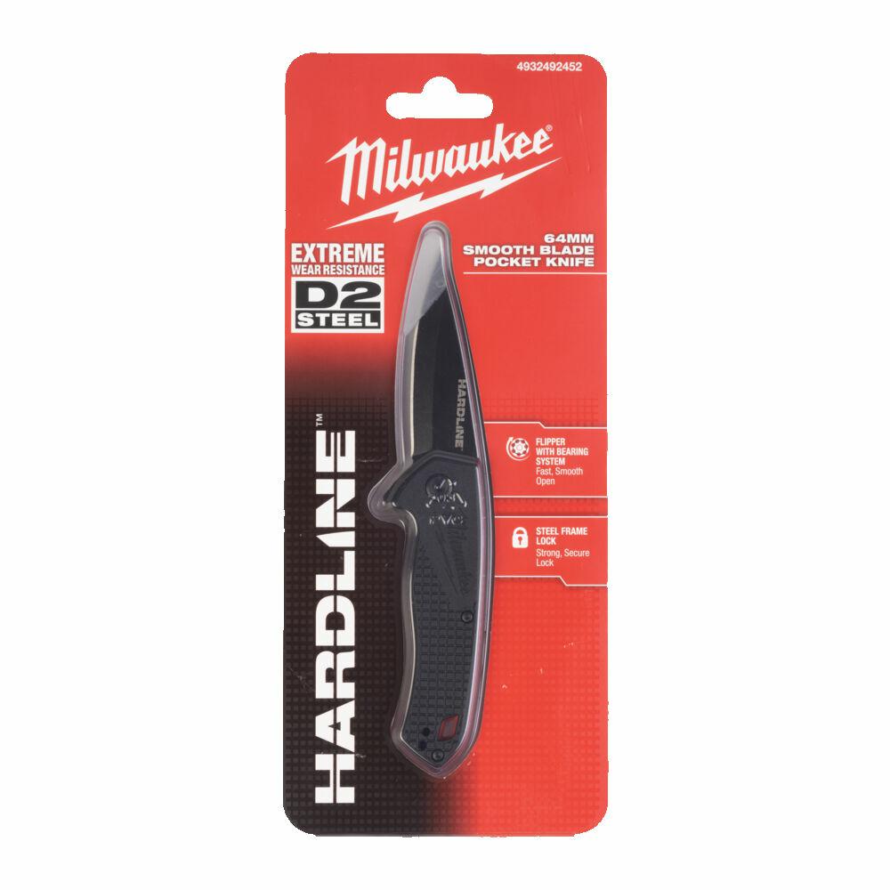 MILWAUKEE KLAPPMESSER GLATT HARDLINE 64 mm