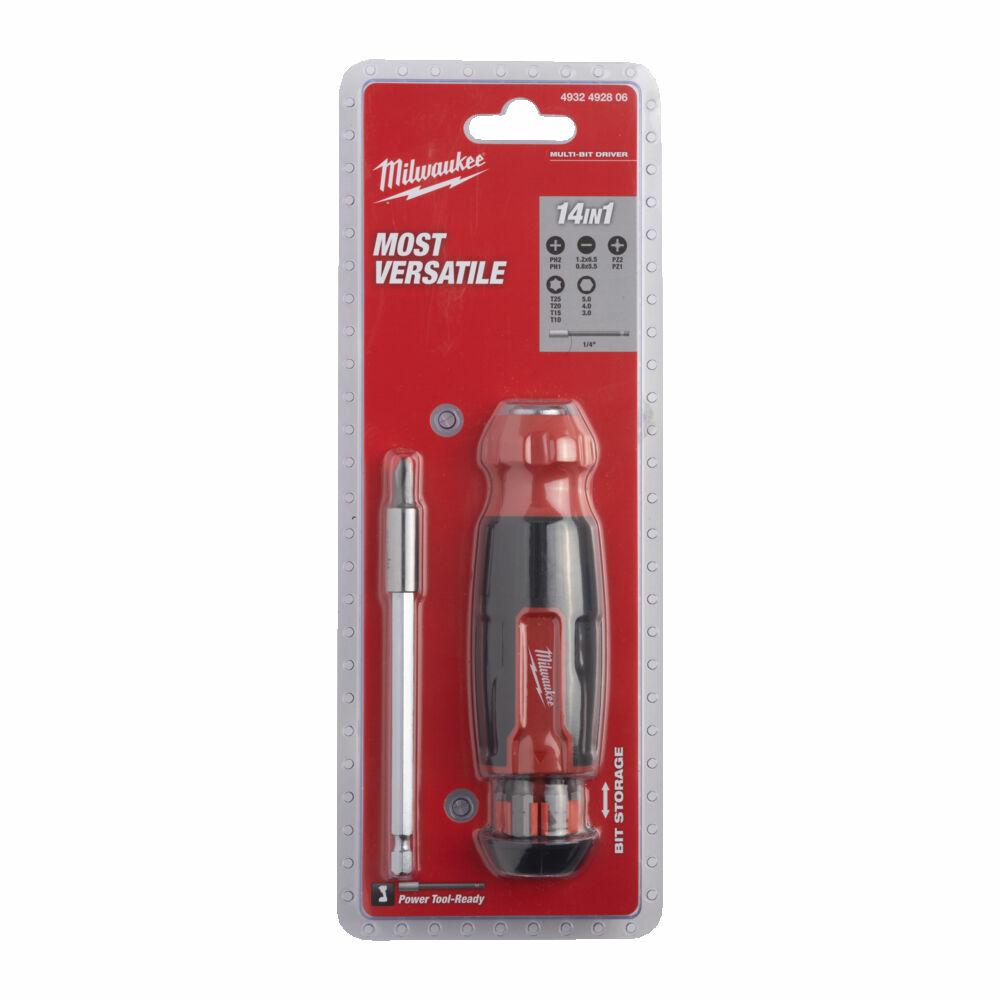 MILWAUKEE UNIVERSAL-SCHRAUBENDREHER MIT RATSCHE 14 in 1