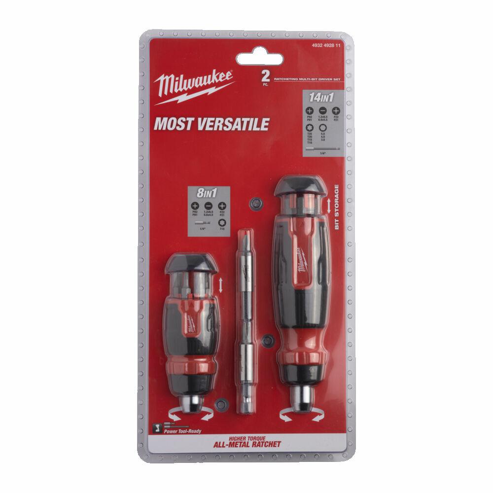 MILWAUKEE UNIVERSAL-SCHRAUBENANTRIEB MIT RATSCHE 8in1 +14in1