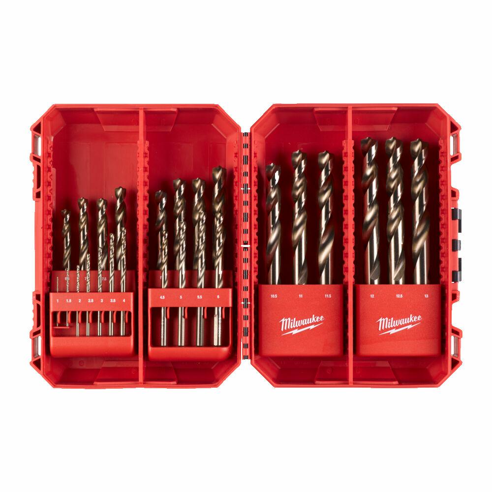 MILWAUKEE KOBALTBOHRER FÜR METALL HSS-G CO SET 25 Stück 1-13 mm