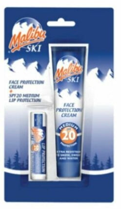MALIBU - Malibu, Ski Duo Lip Care, SPF20 Gesichtscreme und Lippenbalsam, 1 Stück