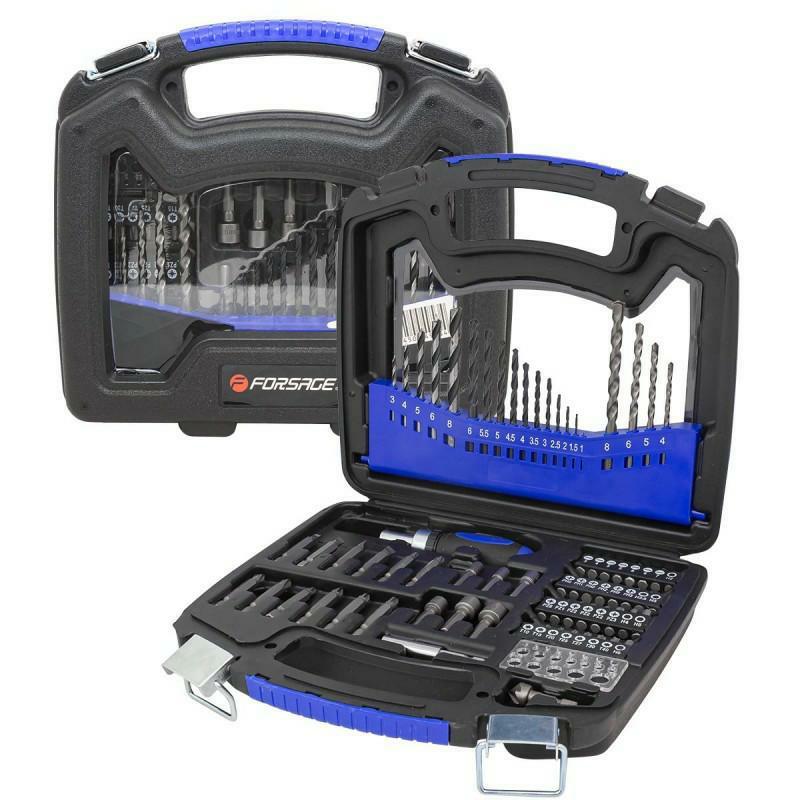 Set mit Forsagebohrern + Bits. 75 Stück