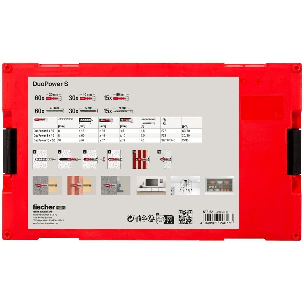 FISCHER FIXTAINER DUOPOWER DOWNLOAD-SET + SCHRAUBEN