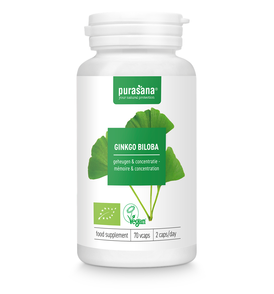 GINKGO BILOBA BIO (250 mg) 70 KAPSELN - PURASANA