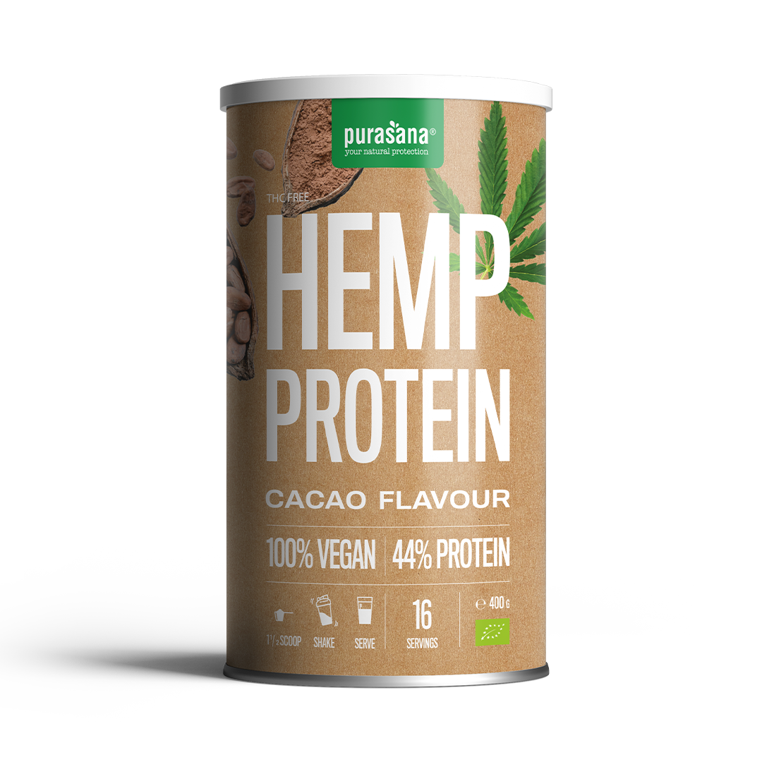 GLUTENFREIES BIO-HANF-KAKAOPROTEIN 400 g - PURASANA