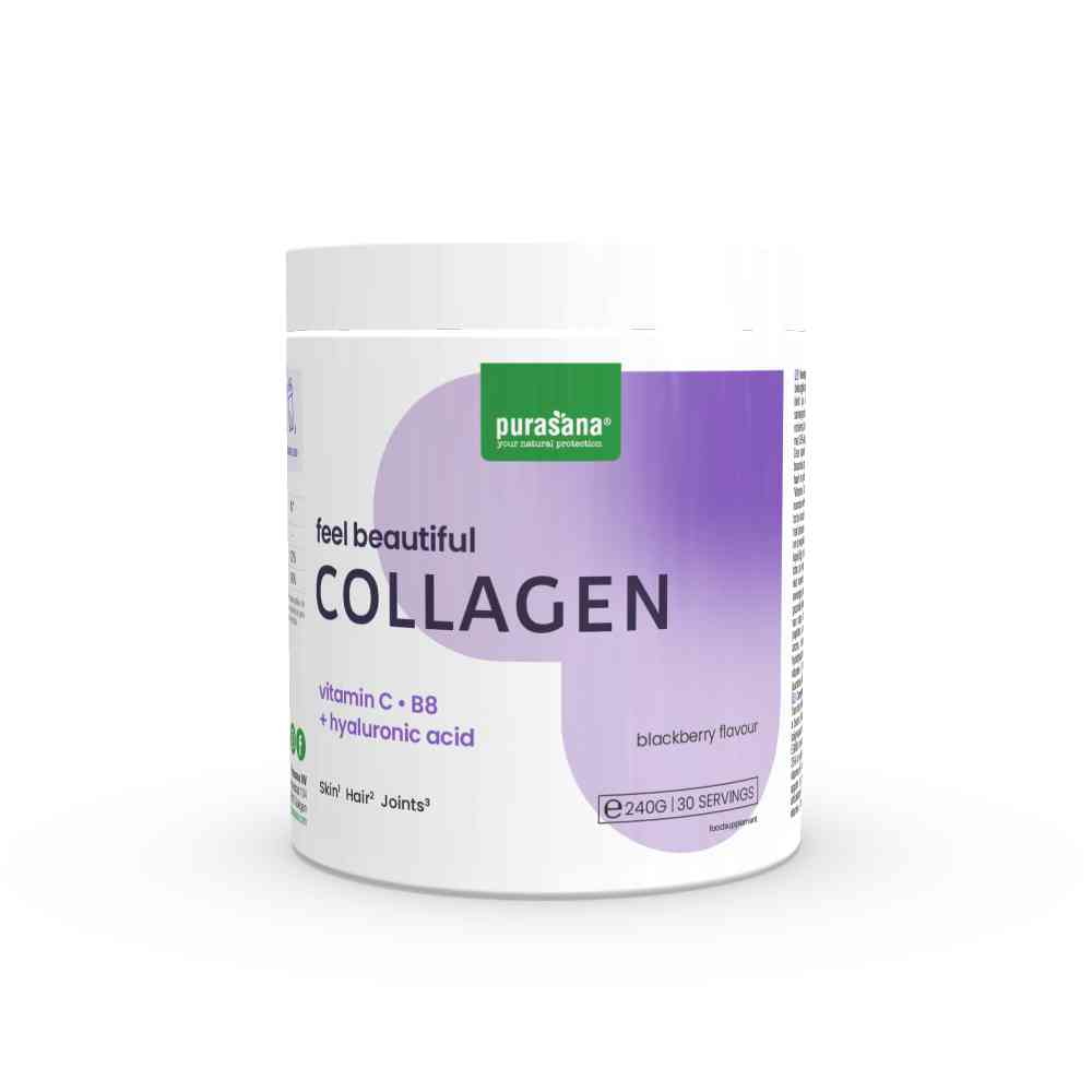 KOLLAGEN MIT BROMBEERGESCHMACK FÜHLEN SIE SICH SCHÖN 240 g - PURASANA
