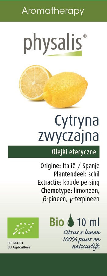 ÄTHERISCHES ZITRONENÖL, BIO, 10 ml - PHYSALIS