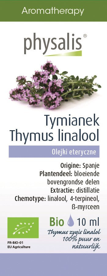 ÄTHERISCHES THYMIANÖL THYMUS ZYGIS LINALOL BIO 10 ml - PHYSALIS