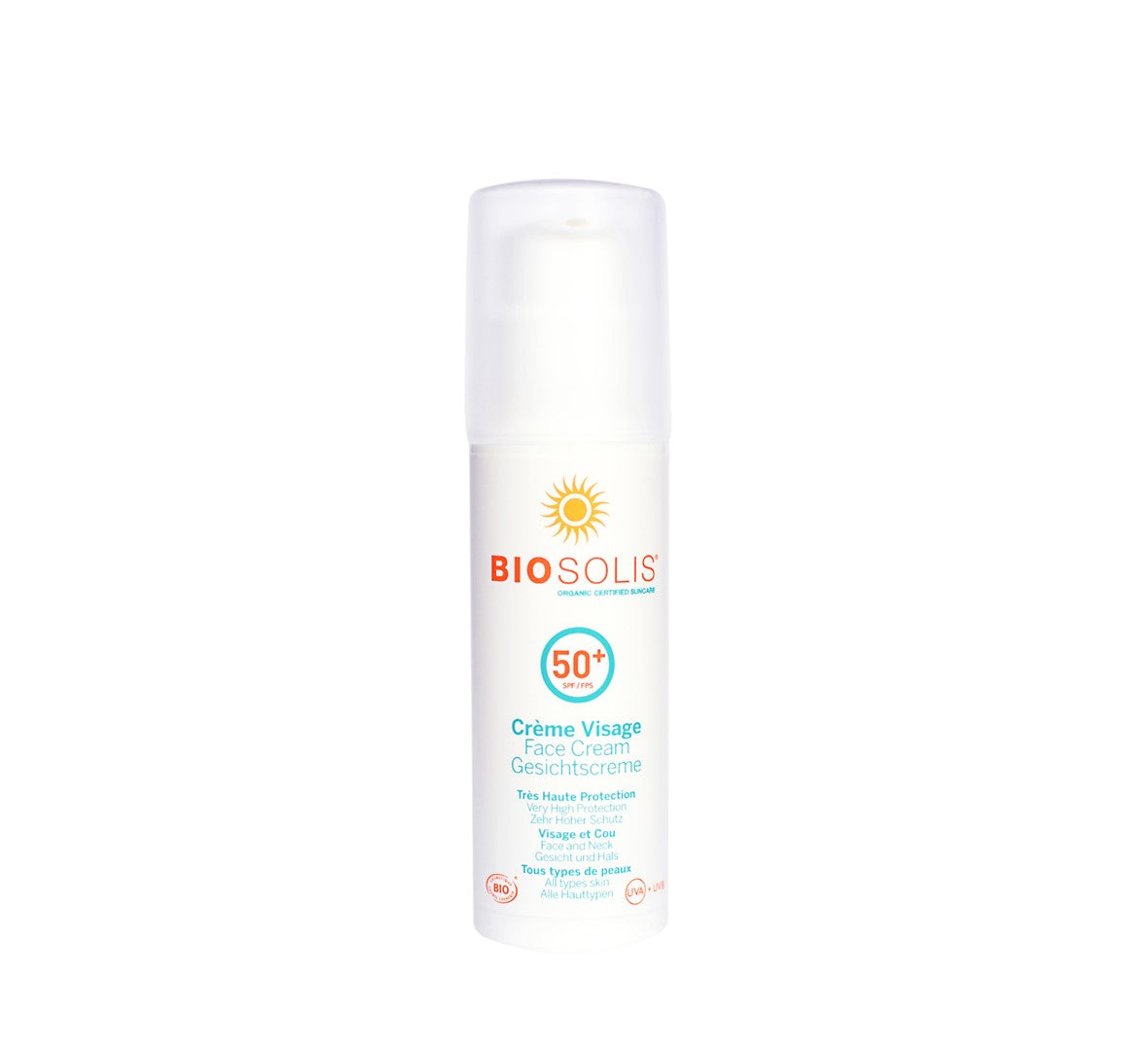 SONNEN-GESICHTSCREME SPF 50+ ECO 50 ml - BIOSOLIS (SAISONAL PRODUKT)