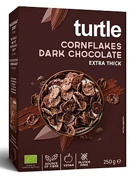 CORNFLAKES ÜBERZOGEN MIT DUNKLER SCHOKOLADE, GLUTENFREIE BIO 250 g – SCHILDKRÖTE