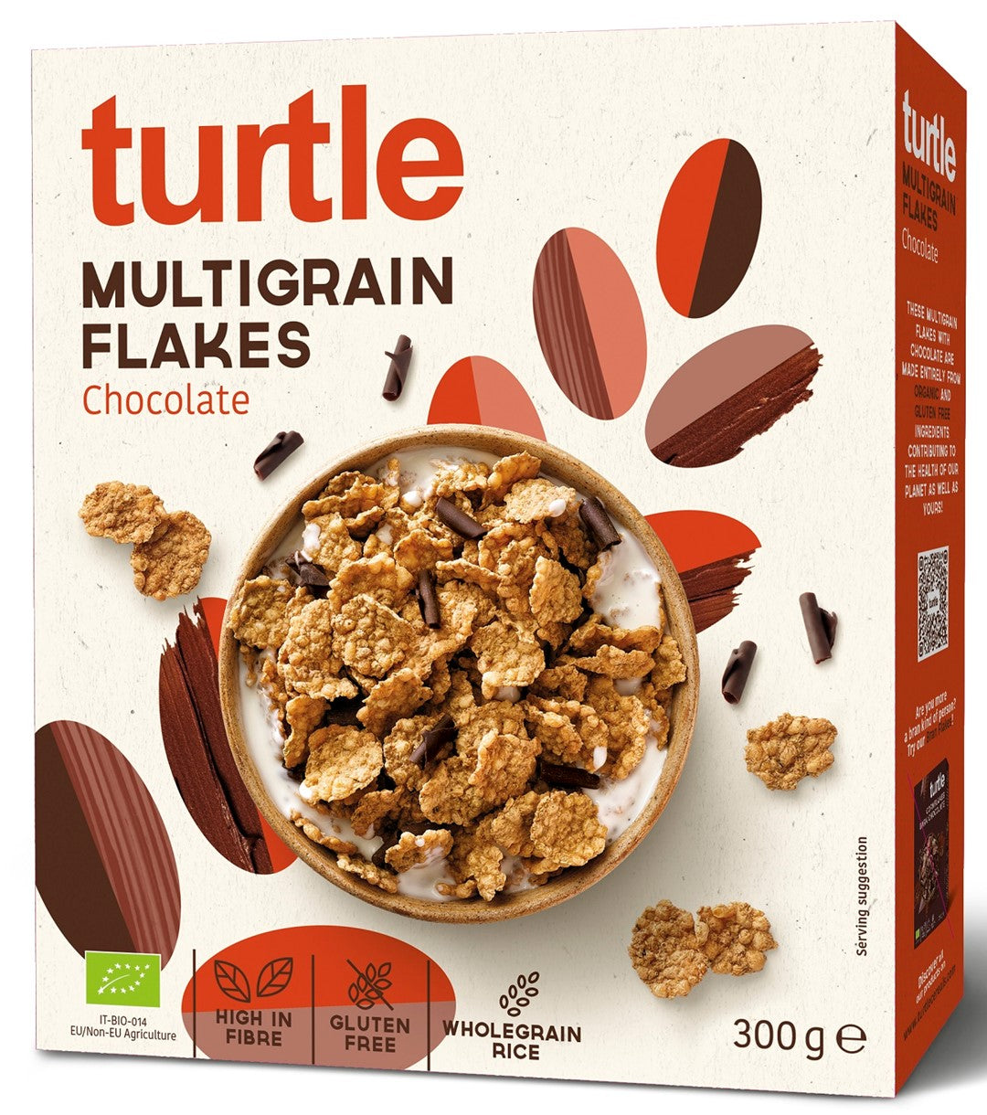 Getreideflocken mit Schokoladensplittern, glutenfrei, bio, 300 g – Schildkröte