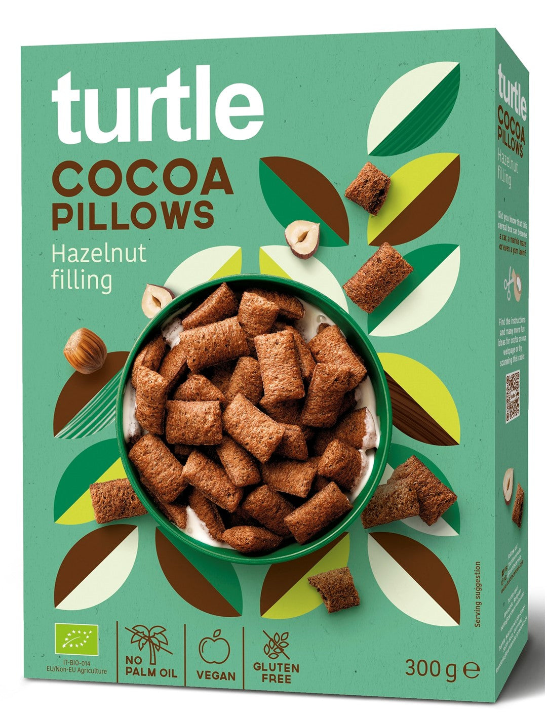 REISKISSEN MIT NUSS-KAKAO-CREME, GLUTENFREI, BIO 300 g - SCHILDKRÖTE