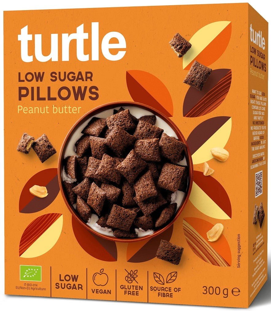 GETREIDEKISSEN MIT ERDNUSSCREME, NIEDRIGER ZUCKERGEHALT, GLUTENFREI, BIO 300 g – SCHILDKRÖTE