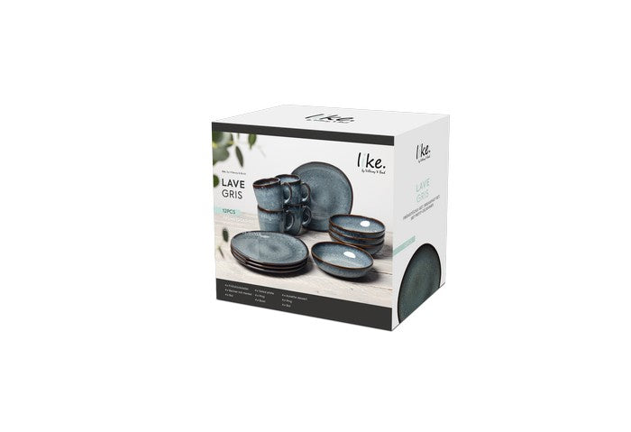 VILLEROY & BOCH Frühstücksgarnitur 12tlg. Like Lave Gris