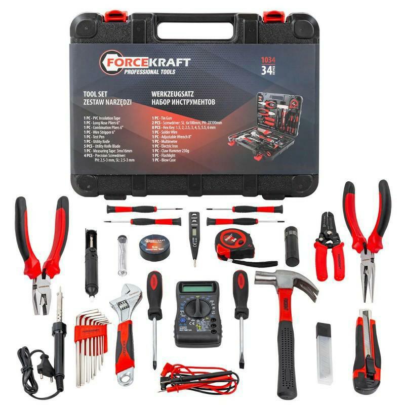 WERKZEUGSATZ FÜR ELEKTRIKER 34-tlg. /KRAFTKRAFT