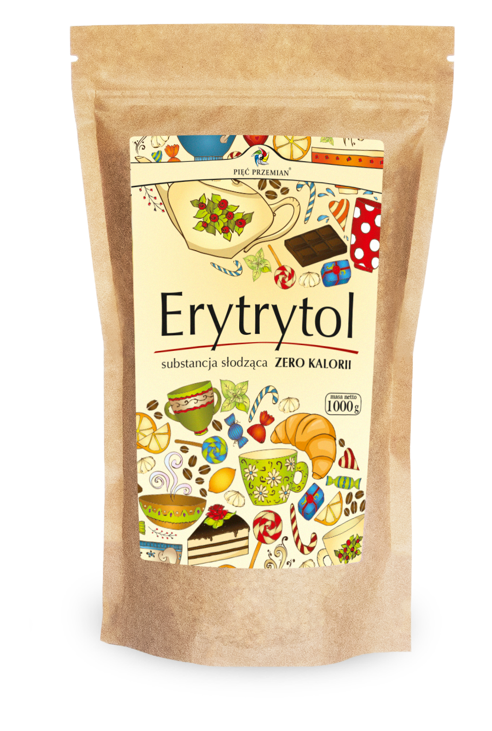 ERYTHRITOL 1 kg (PAPIERTÜTE) – FÜNF TRANSFORMATIONEN