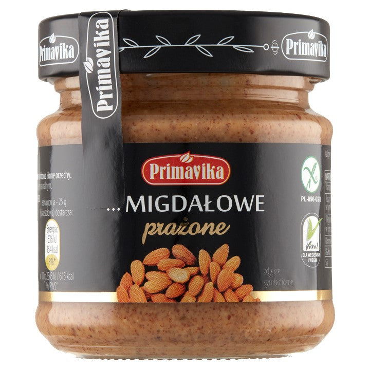 GLUTENFREIE GERÖSTETE MANDELPASTE 185 g - PRIMAVIKA