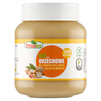 Creme aus gerösteten Erdnüssen, glutenfrei, BIO 360 g – PRIMAVIKA (PRIMAECO)