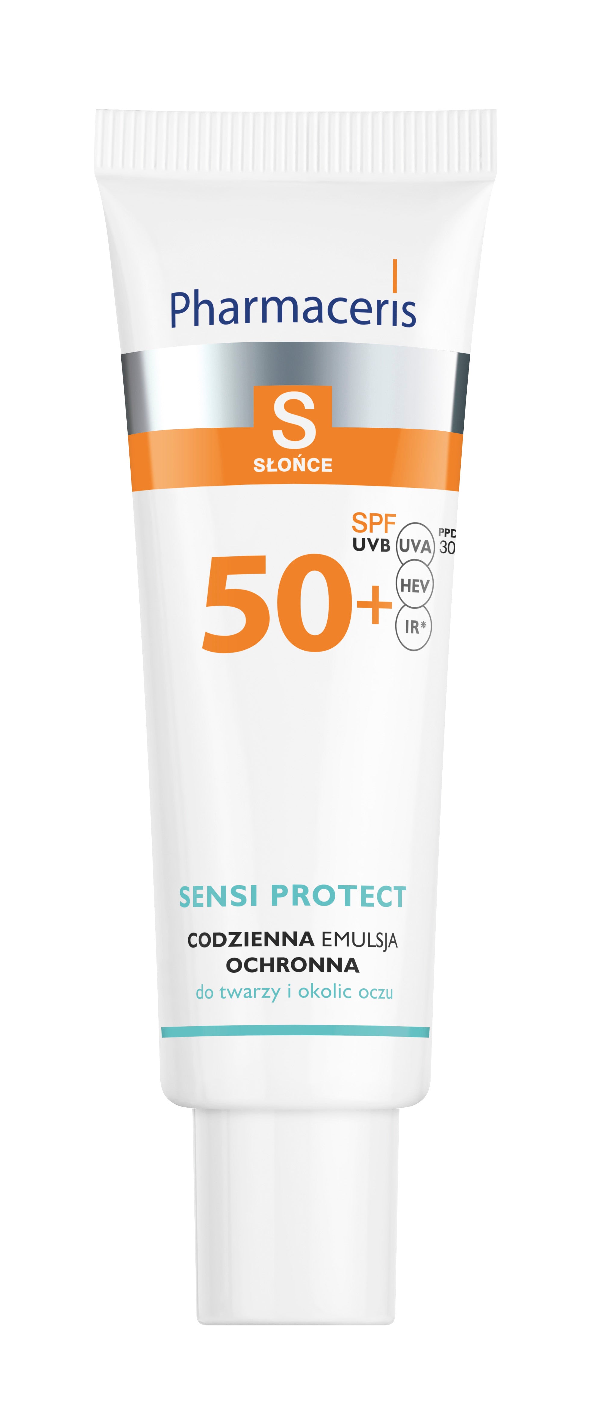 DR IRENA ERIS - Pharmaceris S Sensi Protect, Tägliche Schutzemulsion für Gesicht und Augenpartie, LSF 50+, 50 ml