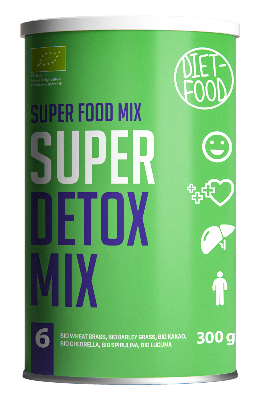 SUPER DETOX MIX IN BIO-PULVER 300 g - DIÄT-FOOD
