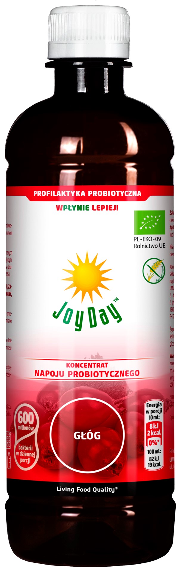 PROBIOTISCHES GETRÄNKEKONZENTRAT GLUTENFREIES Weißdorn BIO 500 ml - JOY DAY