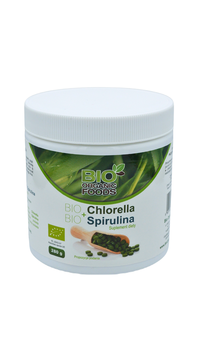 CHLORELLA PYRENOIDOSA + SPIRULINA BIO 700 TABLETTEN - BIO-BIO-LEBENSMITTEL