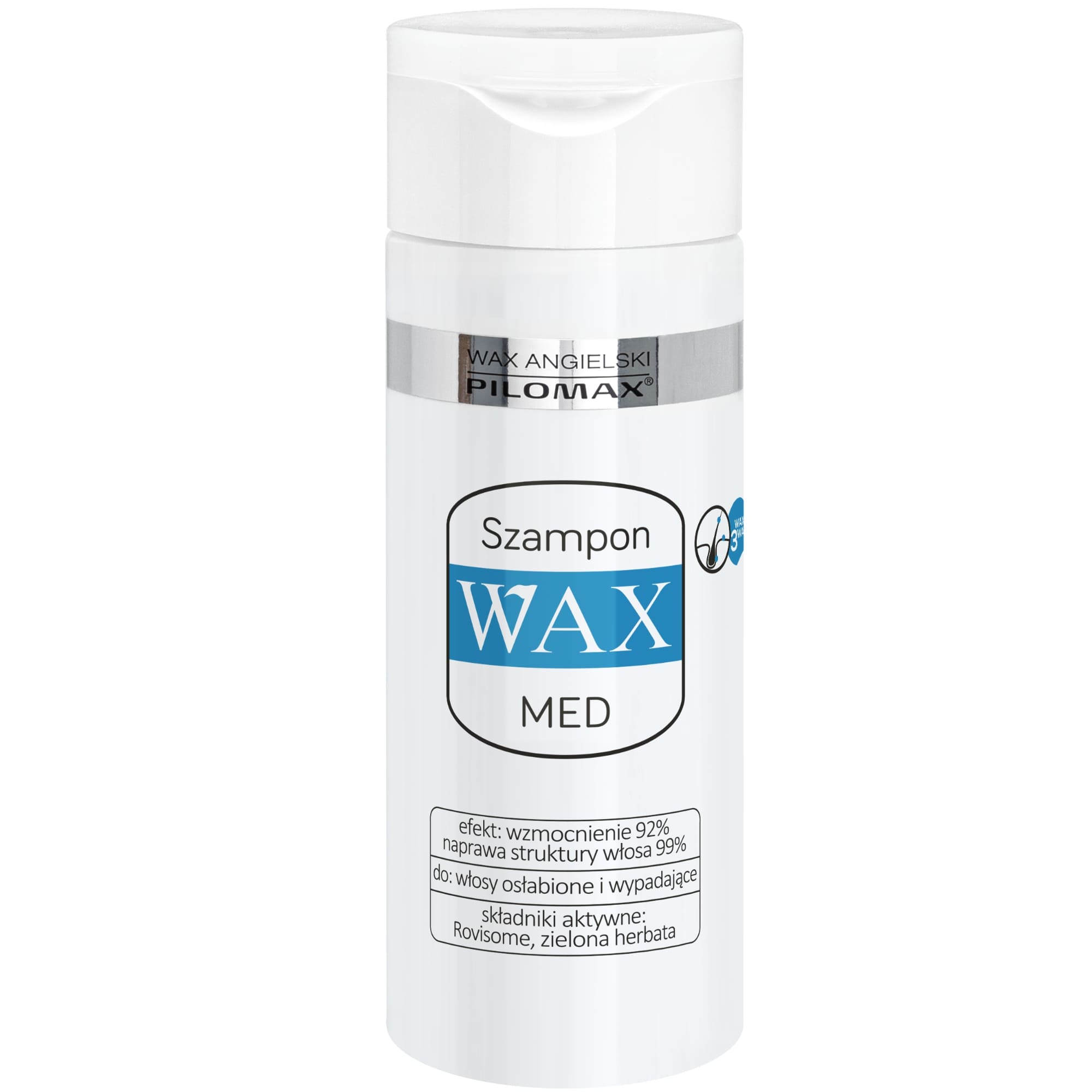 PILOMAX - Wax English Pilomax MED, Stärkendes Shampoo gegen Haarausfall, 150 ml
