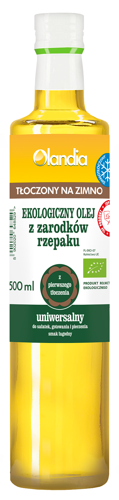 UNIVERSELLES KALTGEPRESSTES RAPSKEIMÖL, BIO 500 ml - OLANDIA
