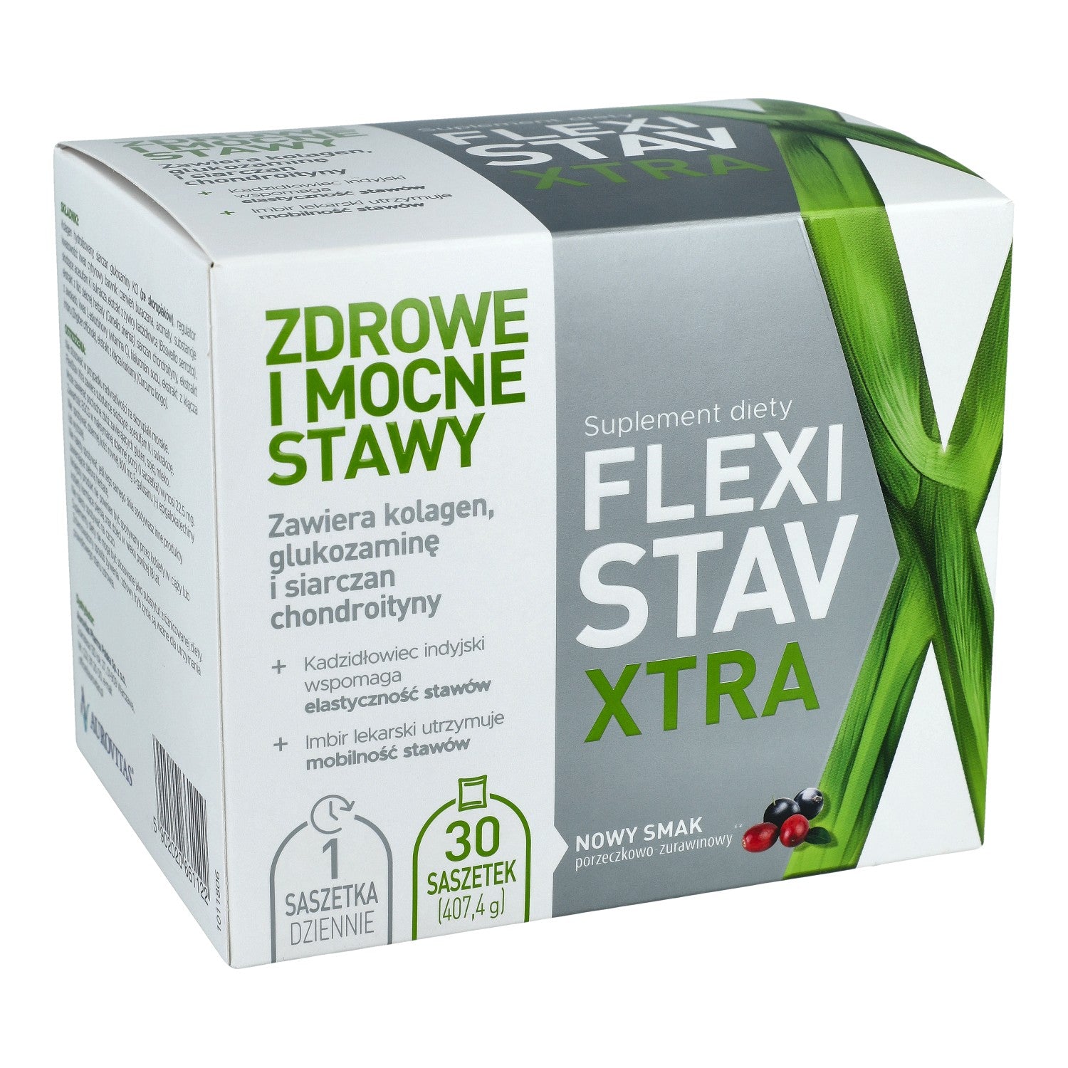 AUROVITAS PHARMA - FlexiStav Xtra, Johannisbeer- und Cranberry-Geschmack, 30 Beutel