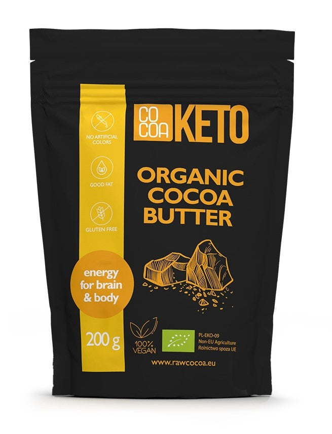 GLUTENFREIE KAKAOBUTTER KETO BIO 200 g - KAKAO