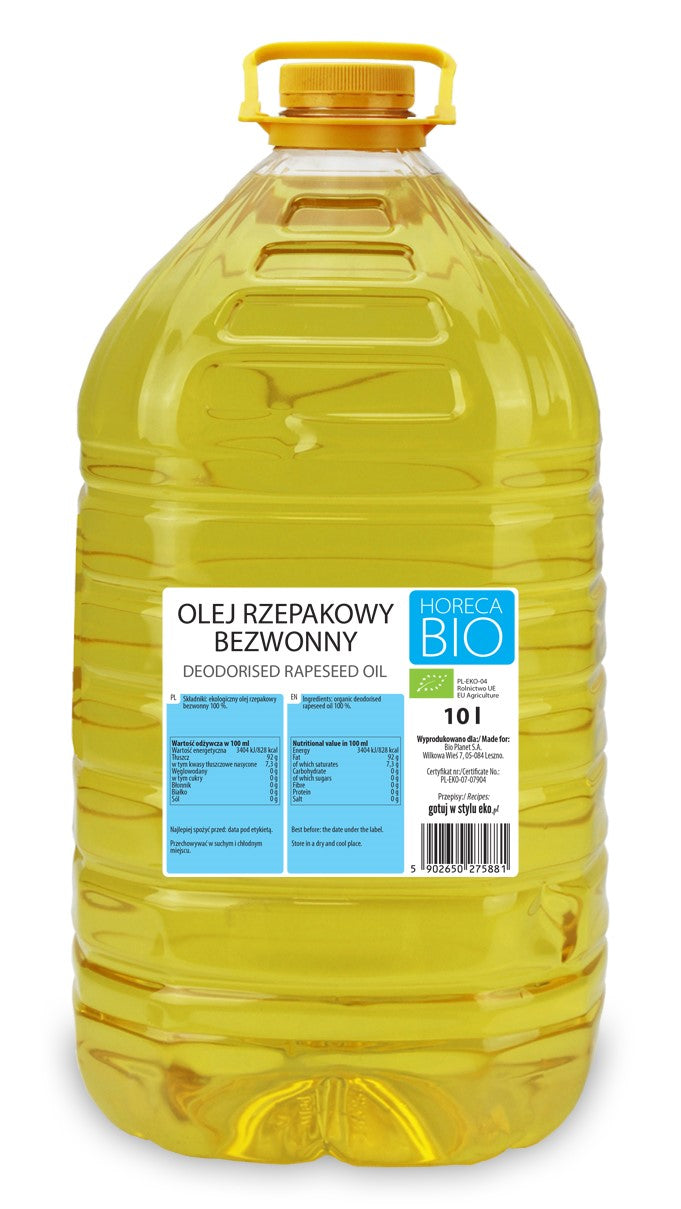 RAPSÖL ZUM KOCHEN UND BRATEN BIO 10 L - HORECA