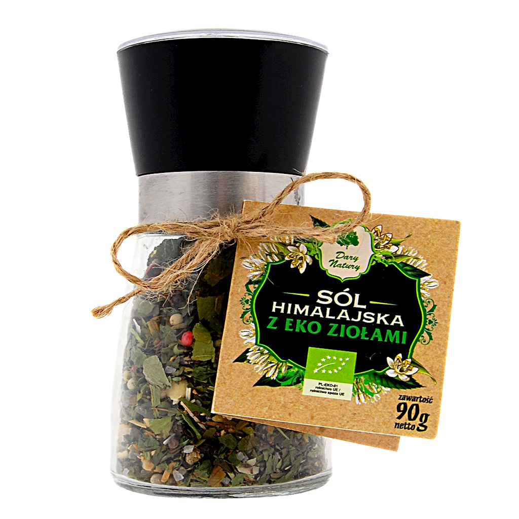 HIMALAYA-SALZ IN EINER MÜHLE MIT BIO-KRÄUTERN 90 g - DARY NATURY