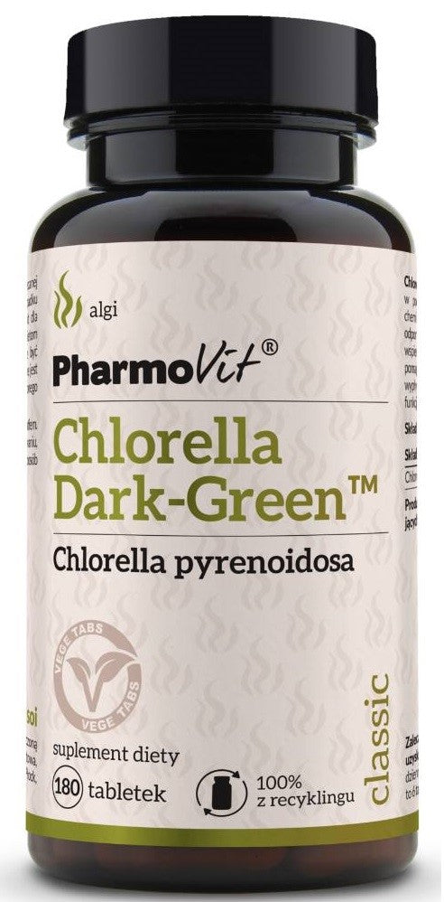 CHLORELLA DUNKELGRÜN (1500 mg) 180 TABLETTEN - PHARMOVIT (KLASSISCH)