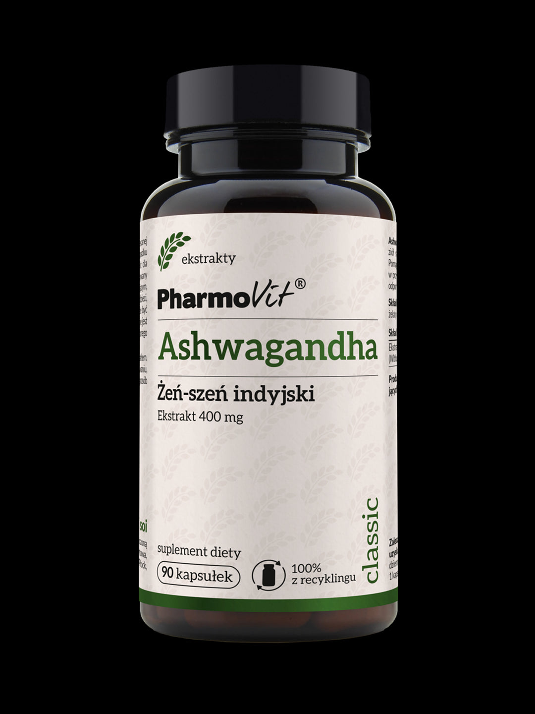 ASHWAGANDHA-EXTRAKT (400 mg) 90 KAPSELN - PHARMOVIT (KLASSISCH)