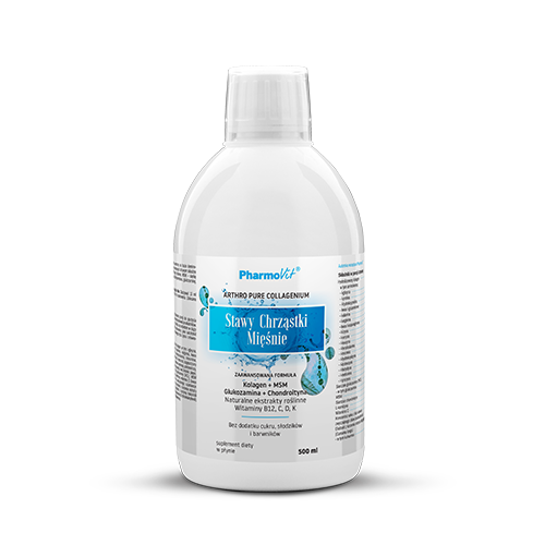 Nahrungsergänzungsmittel für Gelenke, Knorpel und Muskeln, glutenfreie Flüssigkeit 500 ml – PHARMOVIT