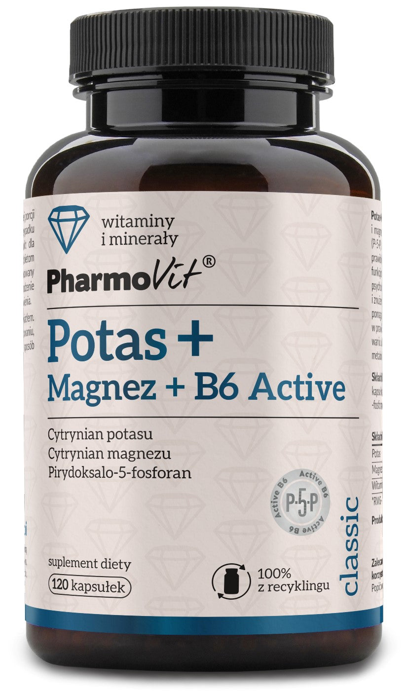 KALIUM + MAGNESIUM + VITAMIN B6 ACTIVE 120 KAPSELN - PHARMOVIT (KLASSISCH)