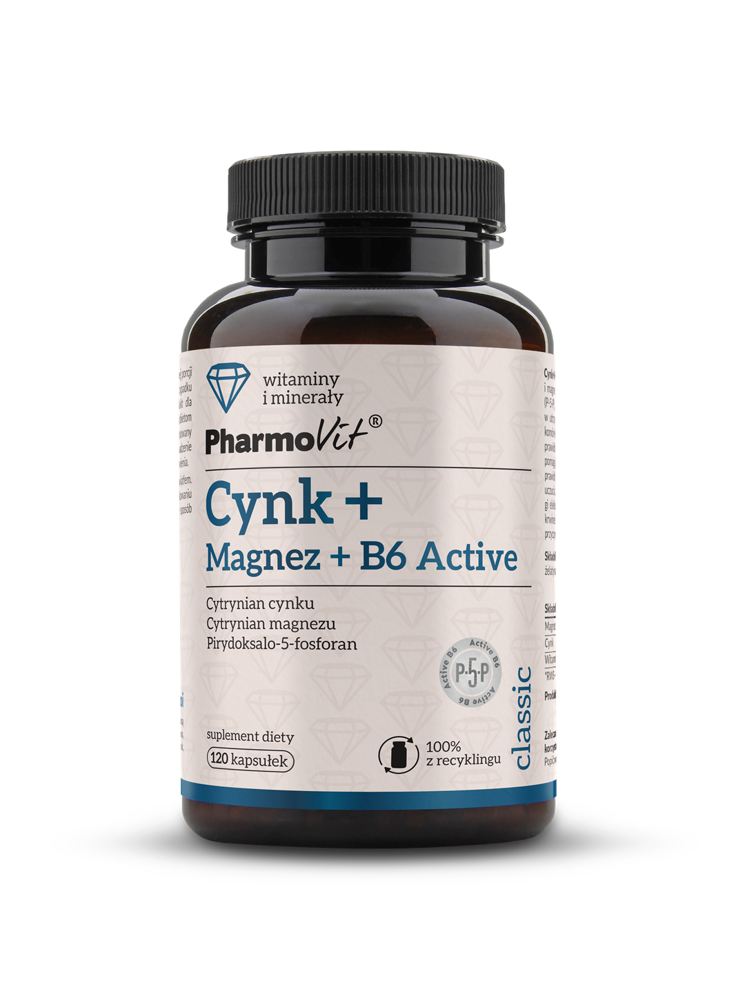 ZINK + MAGNESIUM + VITAMIN B6 ACTIVE 120 KAPSELN - PHARMOVIT (KLASSISCH)