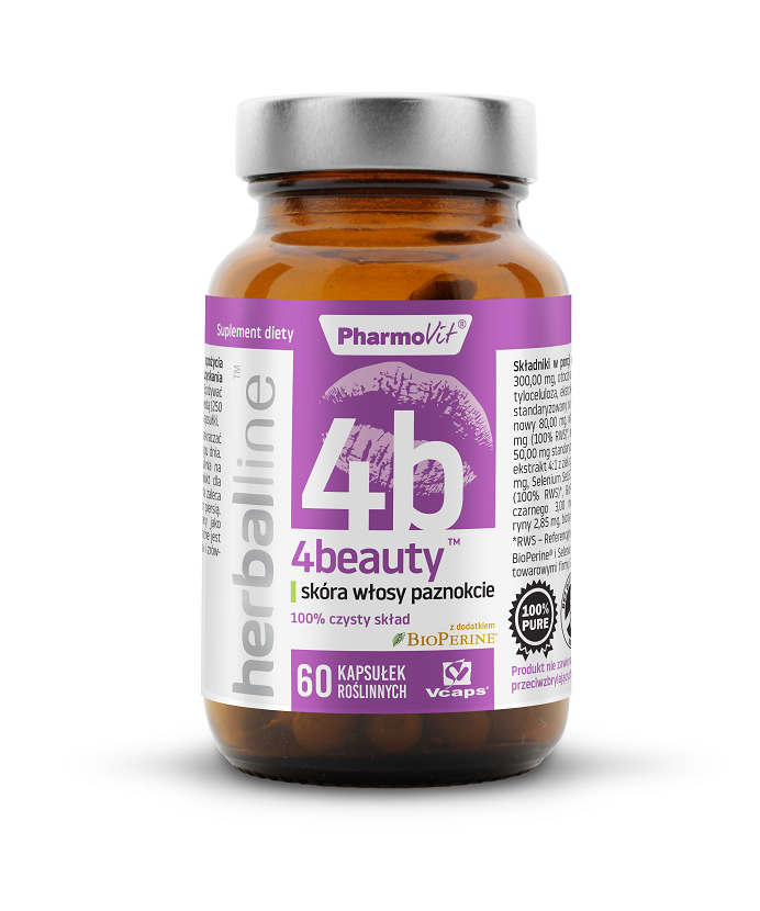 KAPSELN FÜR HAUT, HAARE UND NÄGEL (4BEAUTY) GLUTENFREI 60 Stk. - PHARMOVIT (HERBALLINE)