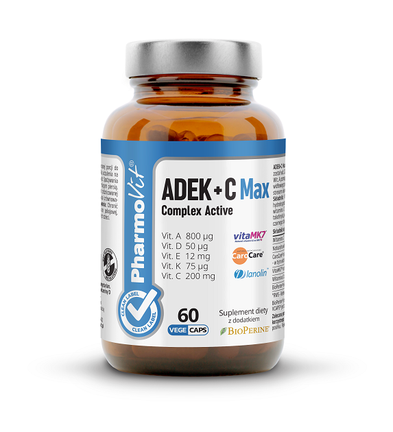 VITAMIN ADEK + VITAMIN C KOMPLEX 60 KAPSELN – PHARMOVIT (CLEAN LABEL)