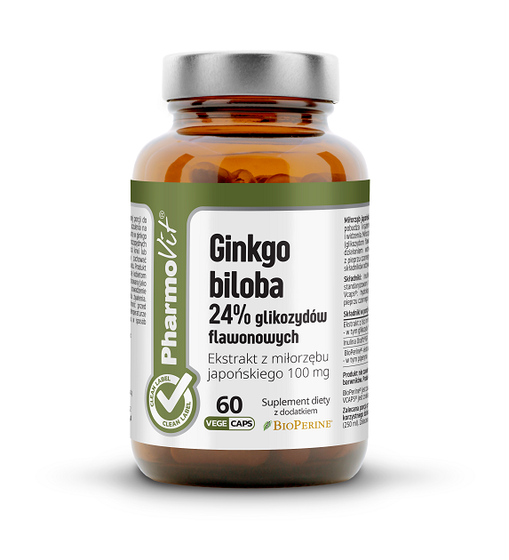 GINKGO BILOBA, GLUTENFREI (100 mg) 60 KAPSELN – PHARMOVIT (CLEAN LABEL)