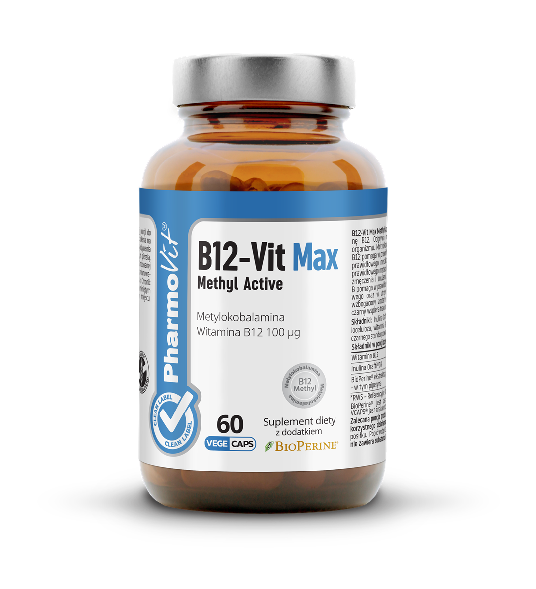 VITAMIN B12 (100 µg) 60 KAPSELN – PHARMOVIT (CLEAN LABEL)