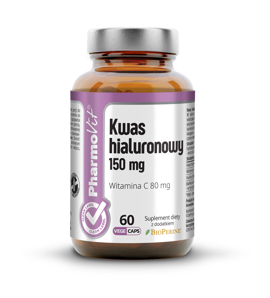 GLUTENFREIE HYALURONSÄURE (150 mg) 60 KAPSELN - PHARMOVIT (CLEAN LABEL)