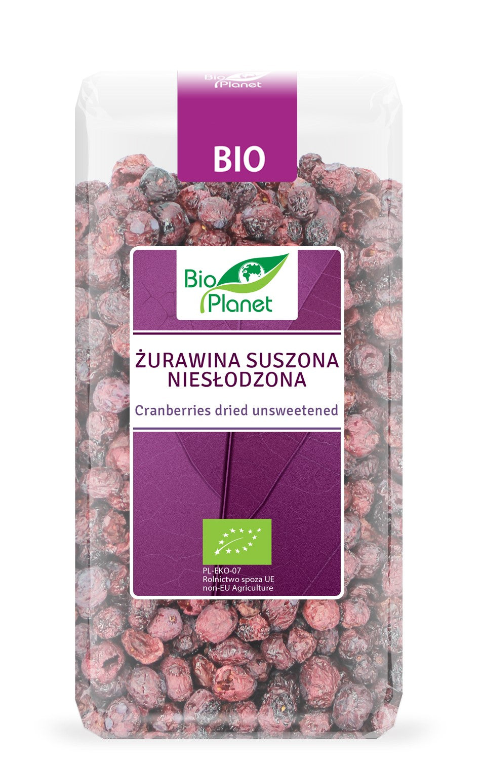 GETROCKNETE CRANBERRIES, UNGESÜSST, BIO 50 g - BIO PLANET