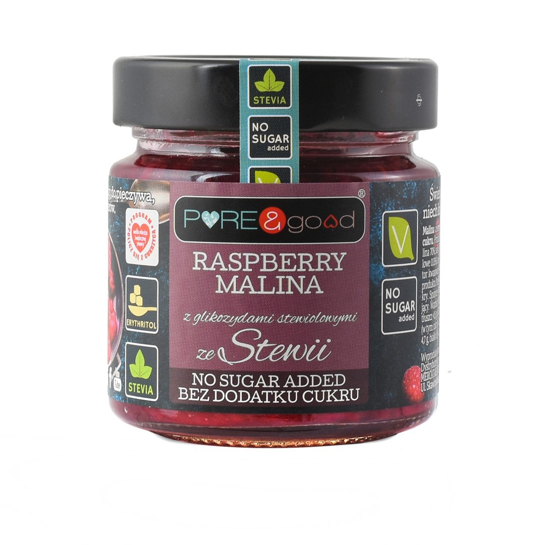 HIMBEERE MIT STEVIA OHNE ZUCKERZUSATZ 200 g – REIN & GUT