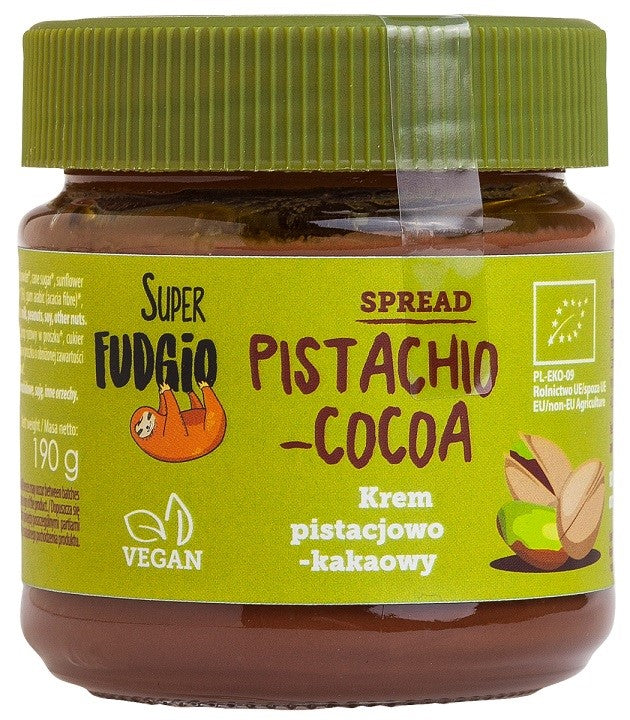 PISTAZIEN-KAKAO-CREME, GLUTENFREI, BIO 190 g - ME GUSTO (SUPER FUDGIO)