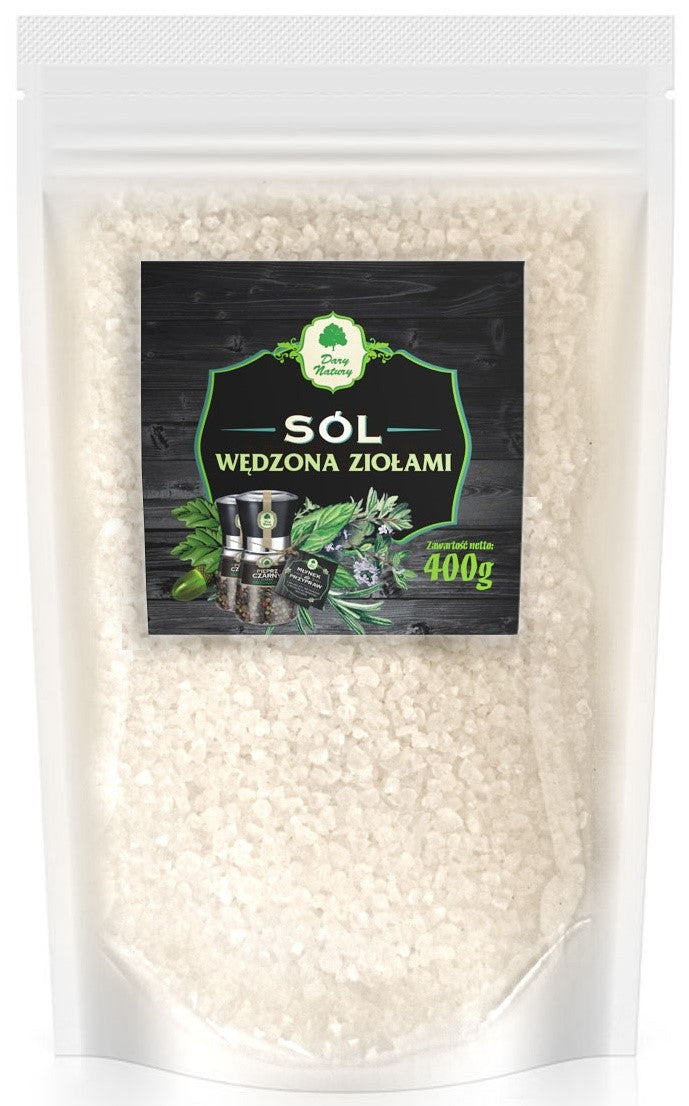 Mit Eichenholz und Kräutern geräuchertes Salz (Ergänzung) 400 g – DARY NATURY