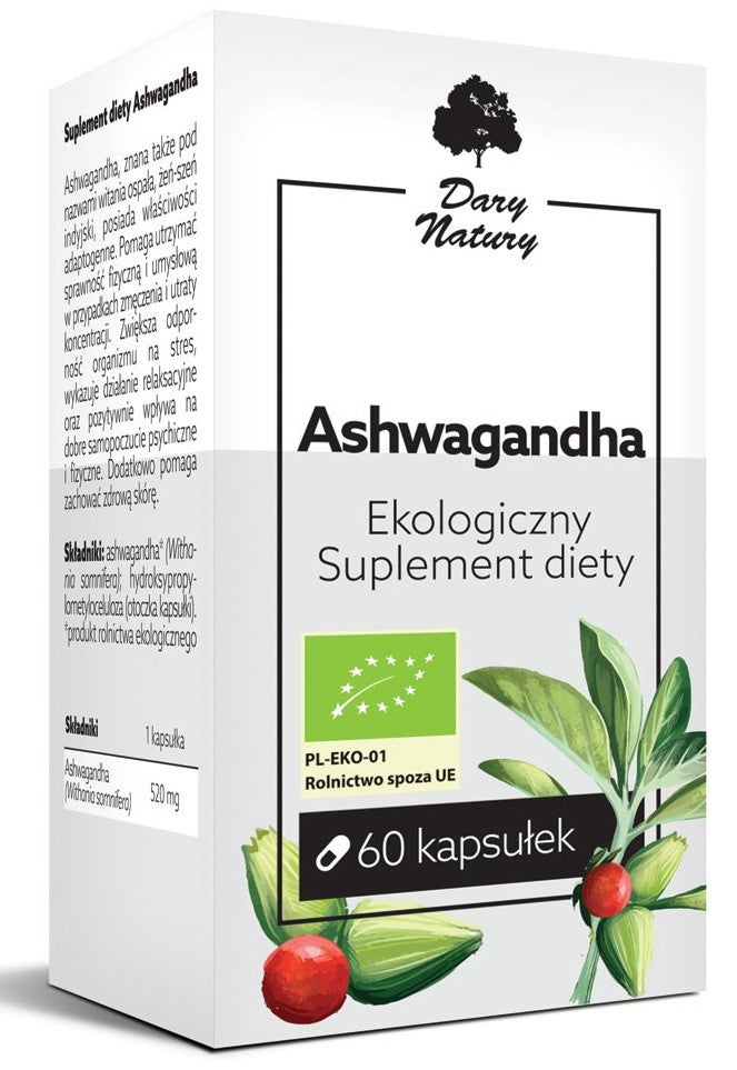 ASHWAGANDHA BIO (520 mg) 60 KAPSELN – GESCHENKE DER NATUR